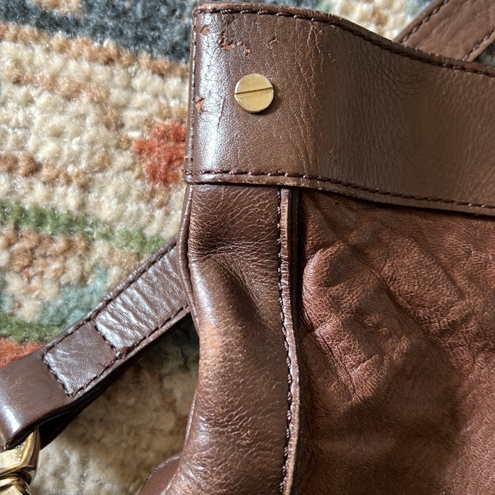 Lamb by Gwen Stefani Purse Notting Hill Leather Handbag Satchel Crossbody Brown - Picture 7 of 12
